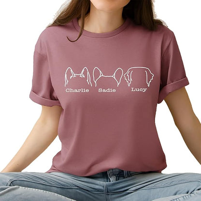 Custom Dog Mom Shirt Personalized Dog Ears Sweatshirt - Image 2
