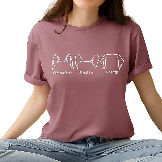 Custom Dog Mom Shirt Personalized Dog Ears Sweatshirt - Image 2