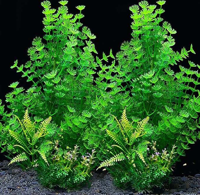 2 Pack Aquarium Decor Plastic Plants Extra Large Artificial Fish Tank Plants by BOLYEE