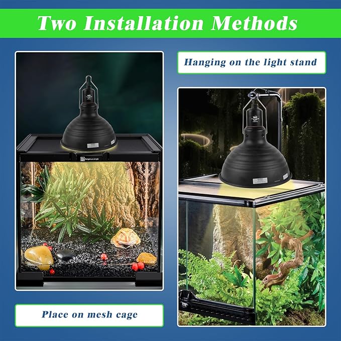 LUCKY HERP Reptile Light Fixture 8.1inch- Lightweight Aluminum Reflector Dome - Image 6