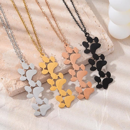 Birthstone necklace for women, Dainty gold necklace, Custom Engraved Paw Name - Image 5