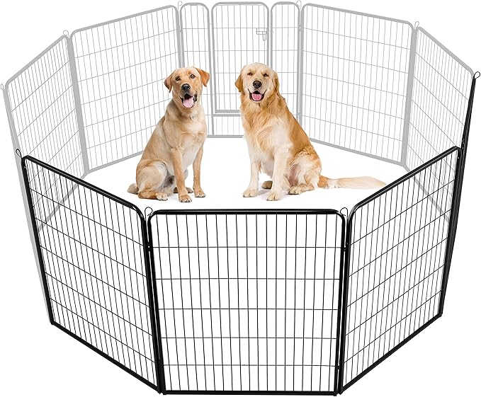 Yaheetech Dog Playpen Outdoor, 40 inch 4 Panels Dog Pen Indoor Heavy Duty Puppy by Unknown