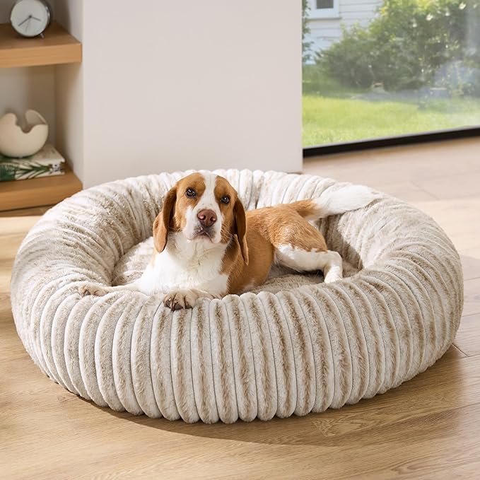 Bedsure ComfyFleece™ Donut Large Dog Bed by Unknown