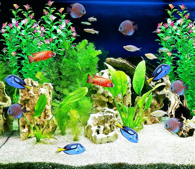 2 pcs Aquarium Decor Plants 21 Inches Extra Large Artificial Plastic Fish Tank - Image 7