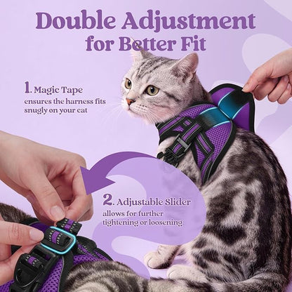 rabbitgoo Cat Harness and Leash, Step-in Escape Proof Kitten Harness Set - Image 3