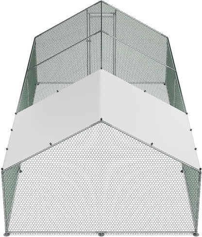 VEVOR Large Metal Chicken Coop, 19.7x9.8x6.5ft Walk-in Chicken Runs - Image 12