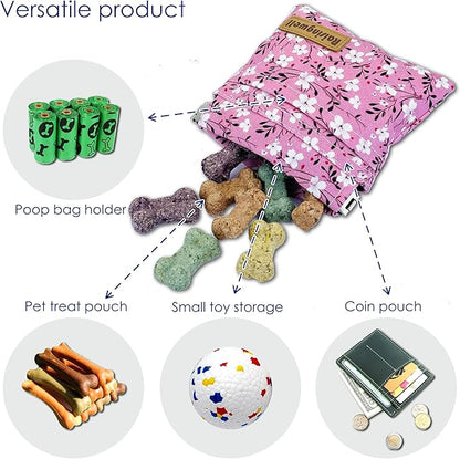 Raisingwell Dog Treat Pouch, Small Cotton Pocket Sized Training Holder - Image 4