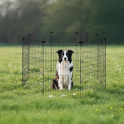Amazon Basics Foldable Octagonal Metal Exercise Dog Playpen, Indoor/Outdoor - Image 7