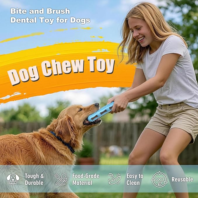 3 Pack Dog Chew Toys, Dog Toothbrush Toy - Image 5