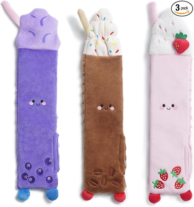 Nocciola 3 PC No Stuffing Small Dog Toys, Removable Crinkle Squeaky Durable Dog by Nocciola