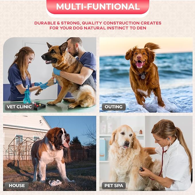 FDW Dog Crate for Large Dogs 42 Inch Folding Metal WirePet Cage Double Door - Image 6