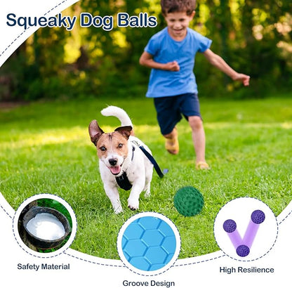 2 Pack Indestructible Squeaky Dog Balls - Image 4