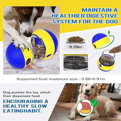 BSISUERM Dog Treat Dispensing Puzzle Toy Adjustable Food Dispenser Slow Feeder - Image 4