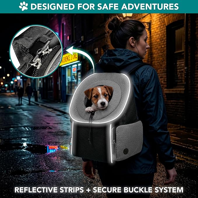 PetAmi Dog Carrier Backpack, Hands Free Front Pet Carrier - Image 6
