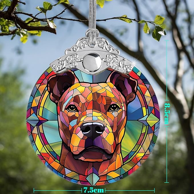 Jocidea Dog Ornament, American Staffordshire Terrier Hanging Ornament - Image 2