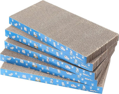 5 Packs in 1 Cat Scratch Pad, Cat Scratcher Cardboard, Reversible, Durable by Mankaide