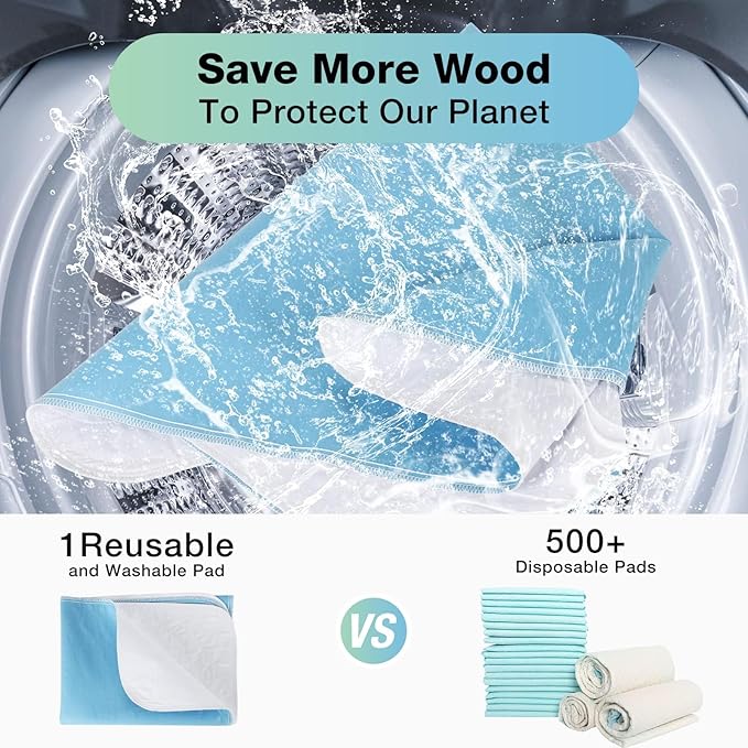 Washable Waterproof Extra Large Bed Pads, Waterproof Mattress Protector & - Image 4