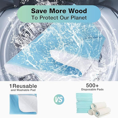 Washable Waterproof Extra Large Bed Pads, Waterproof Mattress Protector & - Image 4