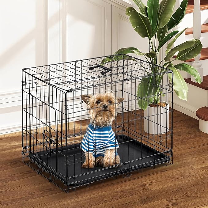 DUMOS Dog Crate, 24 Inch Small Single Door Dog Cage - Image 2