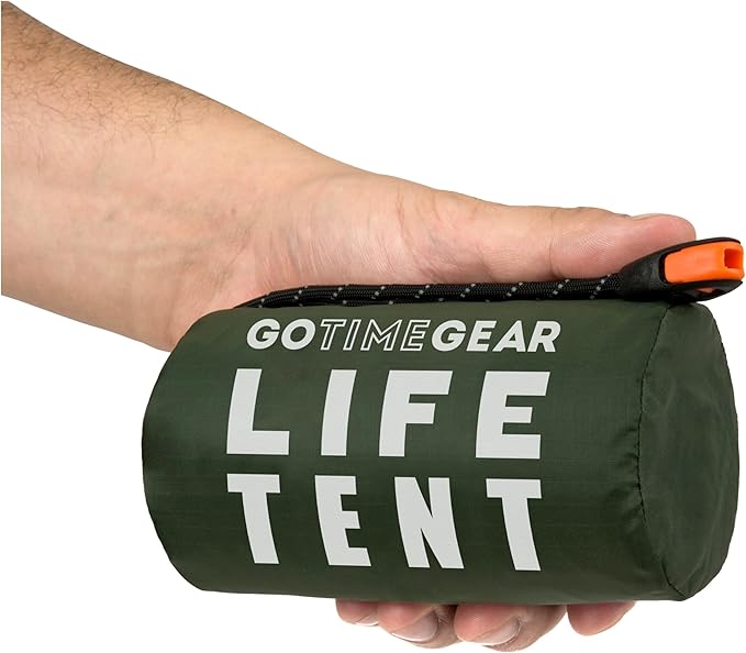 Go Time Gear Survival Life Tent • 2 Person Mylar Emergency Shelter Tube Tent + by GOTIMEGEAR