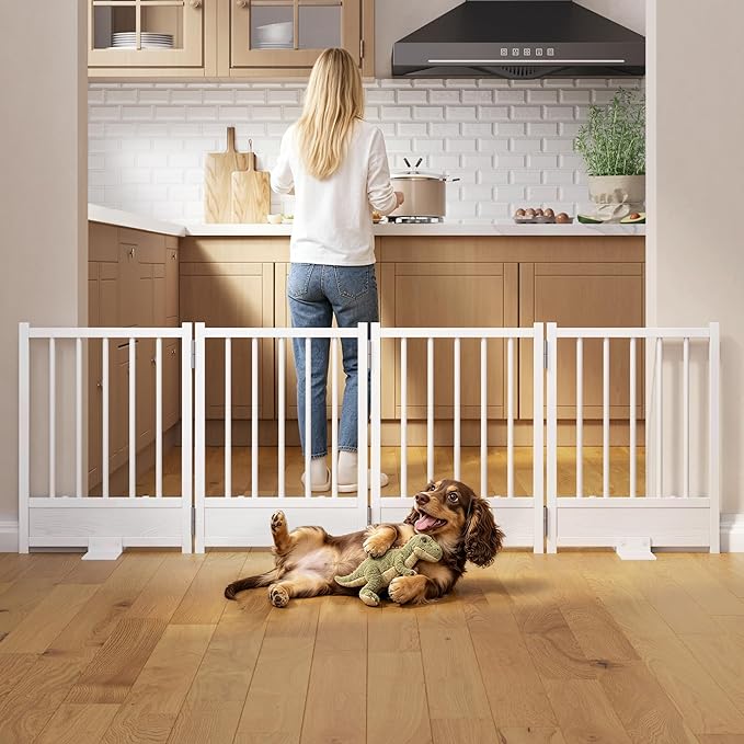 Reinforced Base Small Dog Gate, Modern Step-Over Metal Dog Gate by Znnam