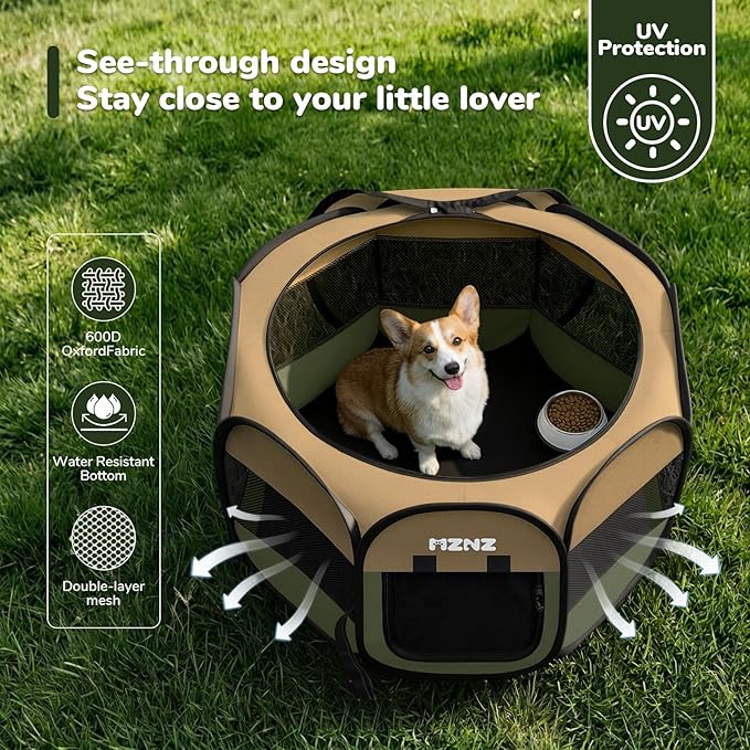 Dog Playpen, Portable Puppy Pet Crate Indoors - Image 6