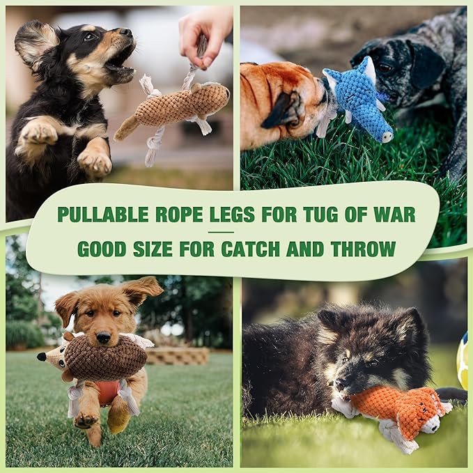 LEGEND SANDY Dog Squeaky Toys for Puppy, 5 Pack Small Dog Toys, Stuffed Animal - Image 6