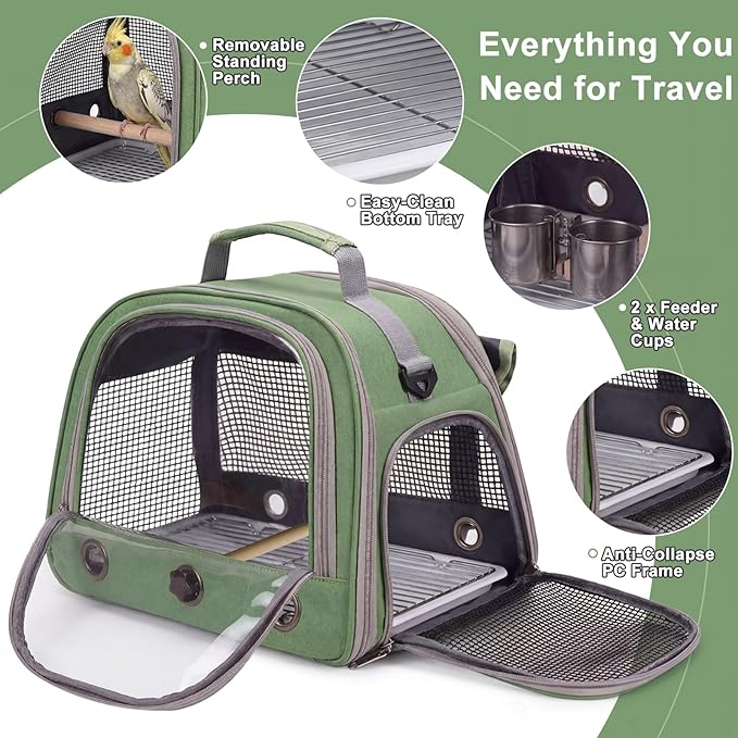 Bird Carrier, Lightweight Breathable Bird Backpack, Portable Wild Bird Carrier - Image 5