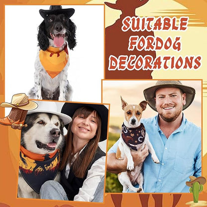 Huhumy 100 Pcs Cowboy Dog Bandanas Bulk Pet Bibs Colorful Triangle Scarf - Image 5