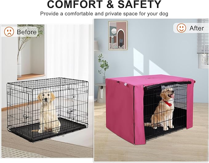 HiCaptain Breathable Dog Crate Cover 30 Inch, Durable Heavy Duty Kennel Cover - Image 5