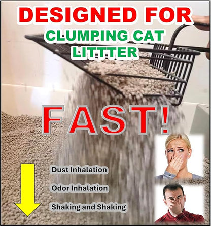 QUALIALL Metal Cat Litter Scoop, Fast Kitty Box Pooper Scooper - Image 2