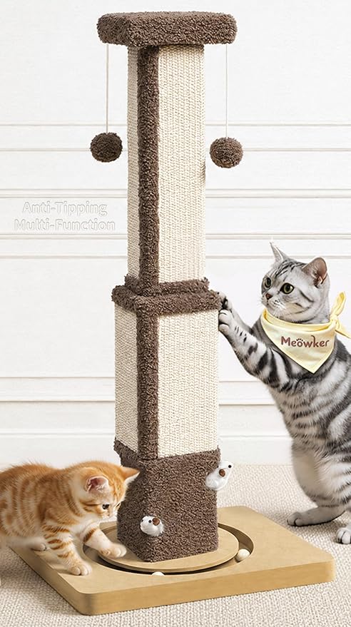 Tall Cat Scratching Post for Large Cats Kittens, Shields Furniture from by Meowker