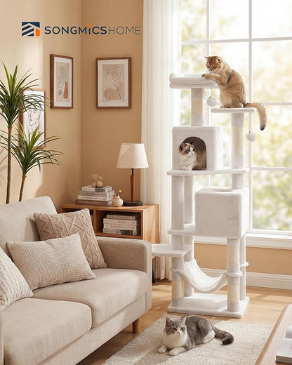 SONGMICS HOME Cat Tree for Indoor Cats, Hammock and Condo - Image 2