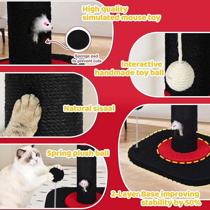 Tall Cat Scratching Post for Indoor Cats Adults, Cat Scratch Post - Image 3