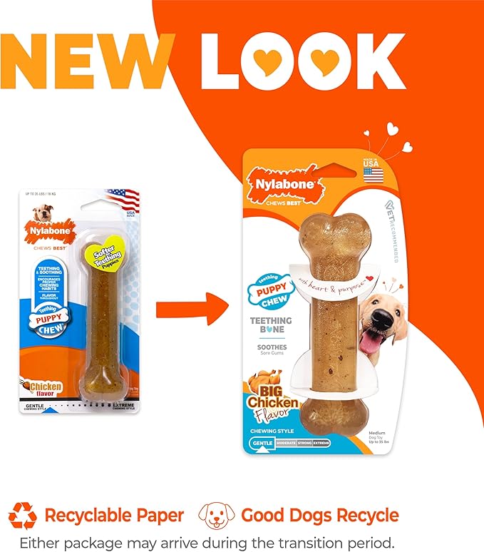 Nylabone Puppy Chew Teething Bone, Toys - Image 3