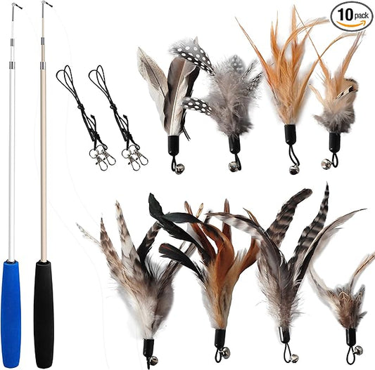 Cat Toys - No Chemical Dyeing Cat Feather Toys by EcoCity