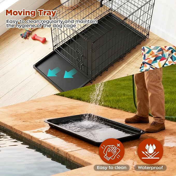 BestPet | Dog Crate | 36" | Black | Foldable Metal Kennel - Image 4