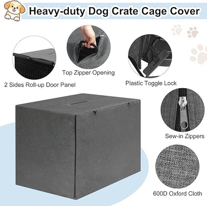 HiCaptain Breathable Dog Crate Cover 48 Inch, Durable Heavy Duty Kennel Cover - Image 2