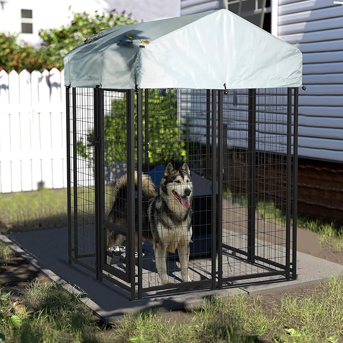 LEMBERI 4x4x6 FT Outdoor Dog Kennel - Image 7