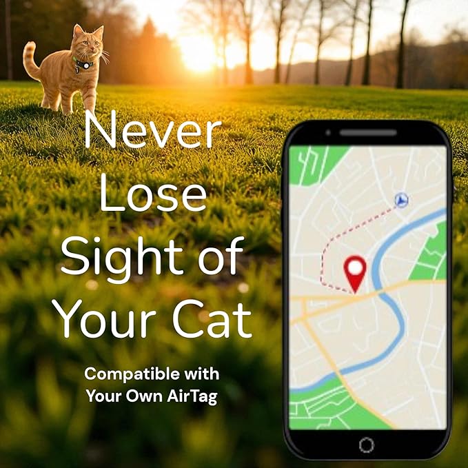 AirTag Cat Collar with AirTag Holder, Breakaway Reflective Cat Tracker Collar - Image 6