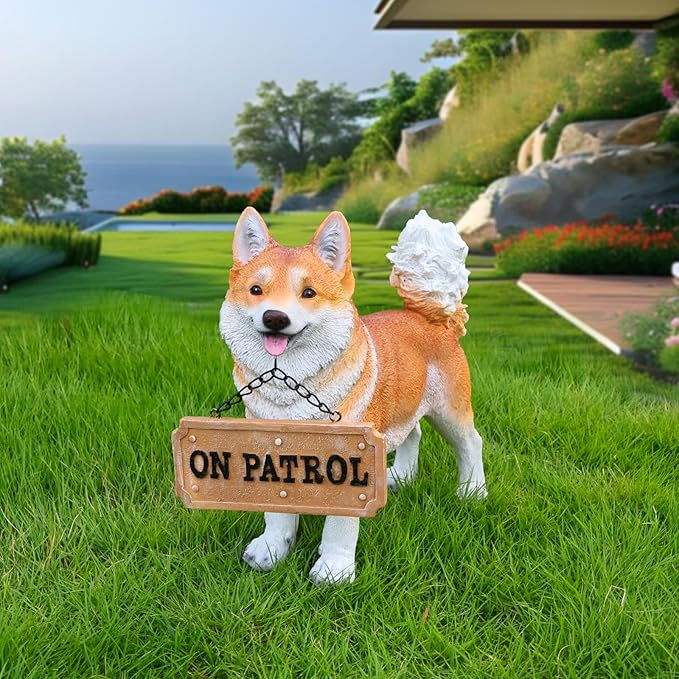 Shiba Inu Dog Garden Statue - Image 9
