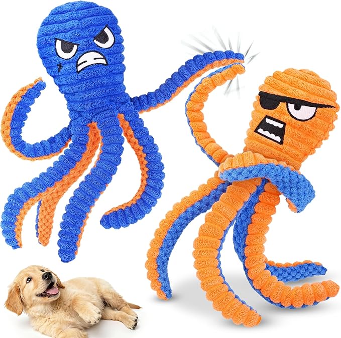 Zeaxuie Interactive Dog Toys for Chewers, 2 Pack No Stuffing Dog Toys for by Zeaxuie