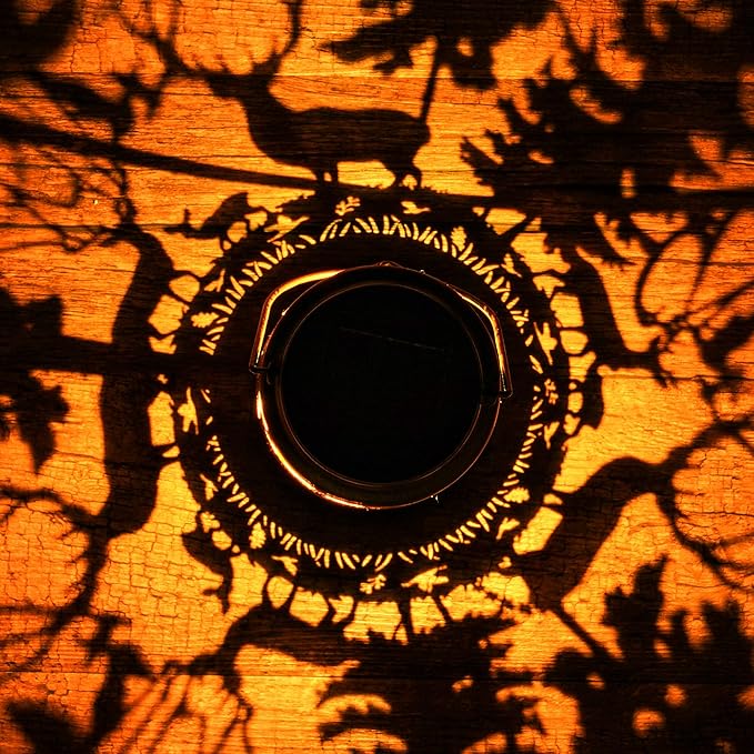 Solar Lanterns Outdoor Waterproof, Deer Forest Design Hanging Solar Lights - Image 4
