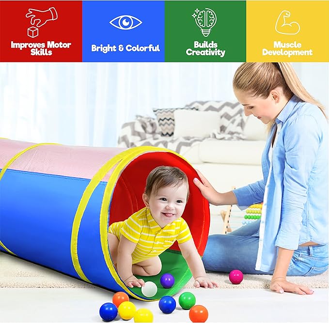 Hide N Side 6ft Crawl Through Play Tunnel Toy, Pop up Tunnel - Image 2