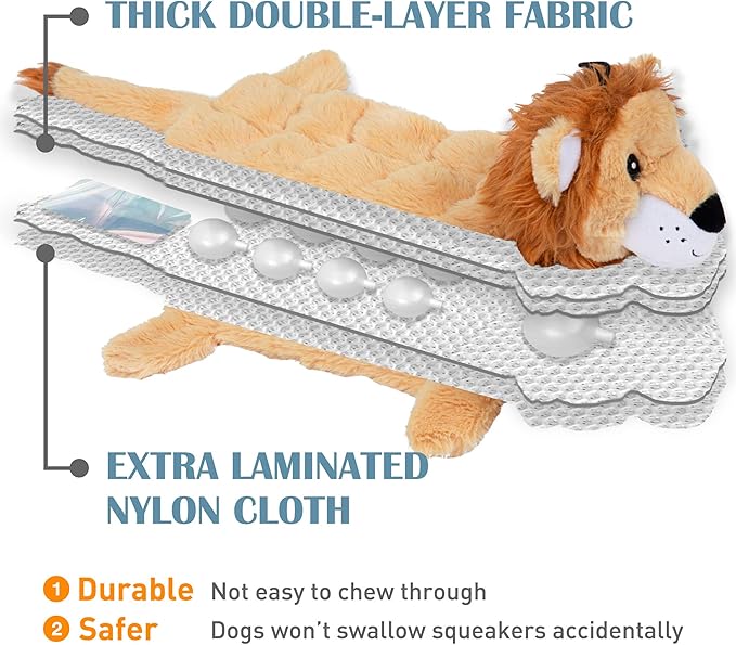 Nocciola 5 PCS Less Stuffing Dog Squeaky Toys - Image 3