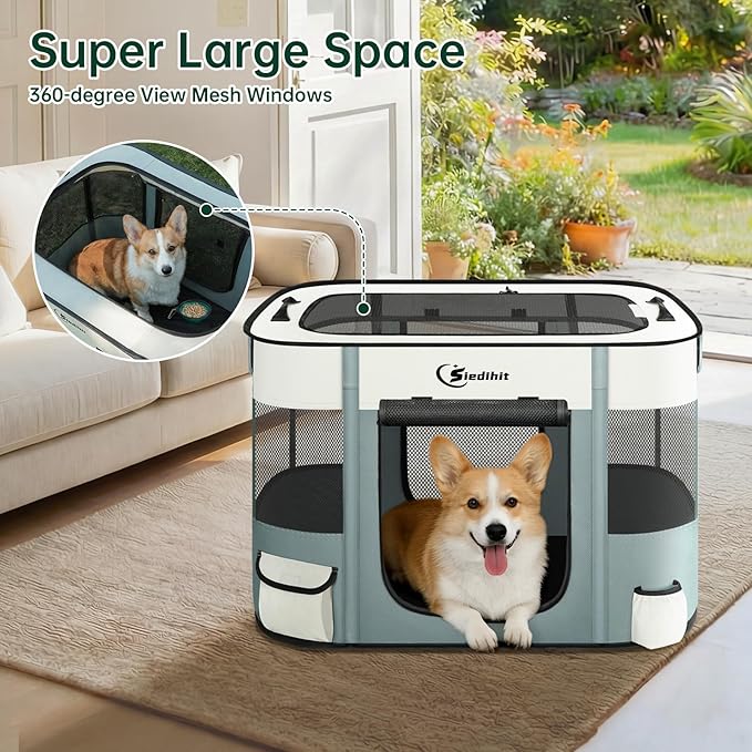 Dog Playpen, Cat Pet Puppy Pen, Portable Playpens - Image 7