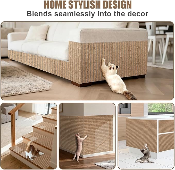 Natural Cork-Cat Scratch Pad-Cat Scratch Mat Rug-Avoid Cat Couch Protector-Cat - Image 5
