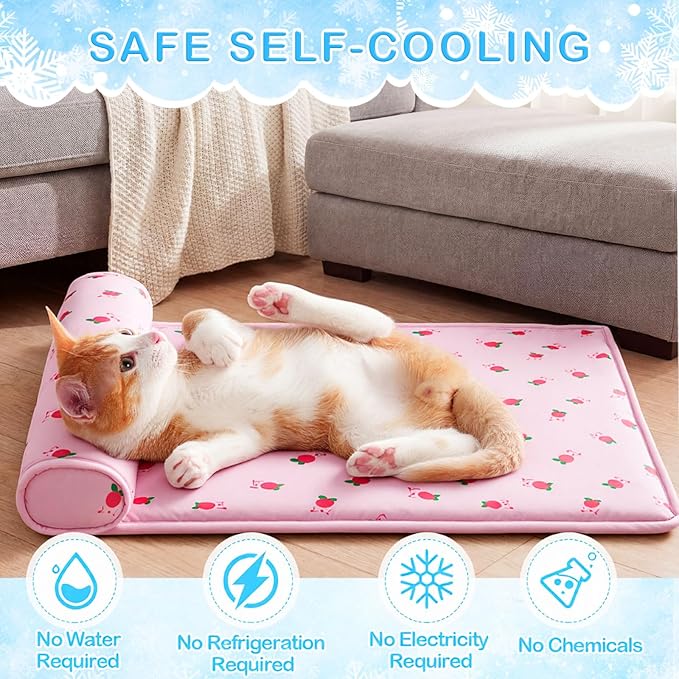 DoubleFill 4 Pack Cooling Pet Mats 15.7" x 23.6" Cooling Dog Beds - Image 5