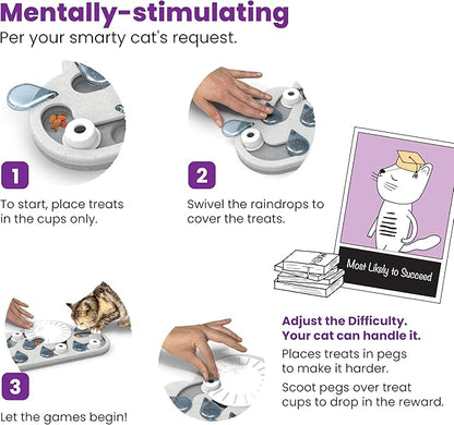 Catstages Nina Ottosson Rainy Day Puzzle & Play Cat Puzzle Feeder – Interactive - Image 6