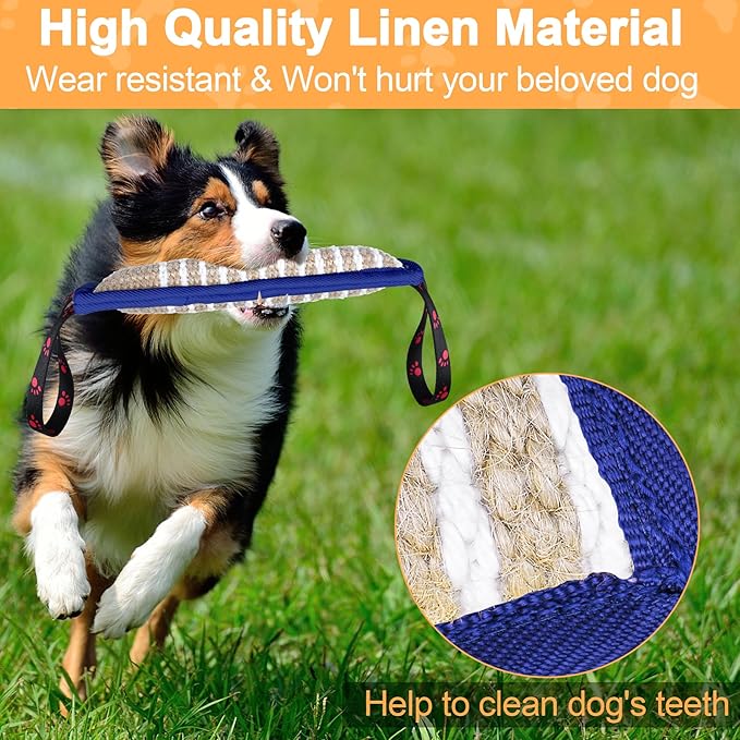 ToLanbbt Dog Tug Toy Dog Bite Jute Pillow Pull Toy - Image 3